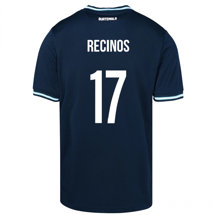 Kids Football Guatemala Antony Recinos #17 Blue Away Jersey 24-26 T-Shirt Nz