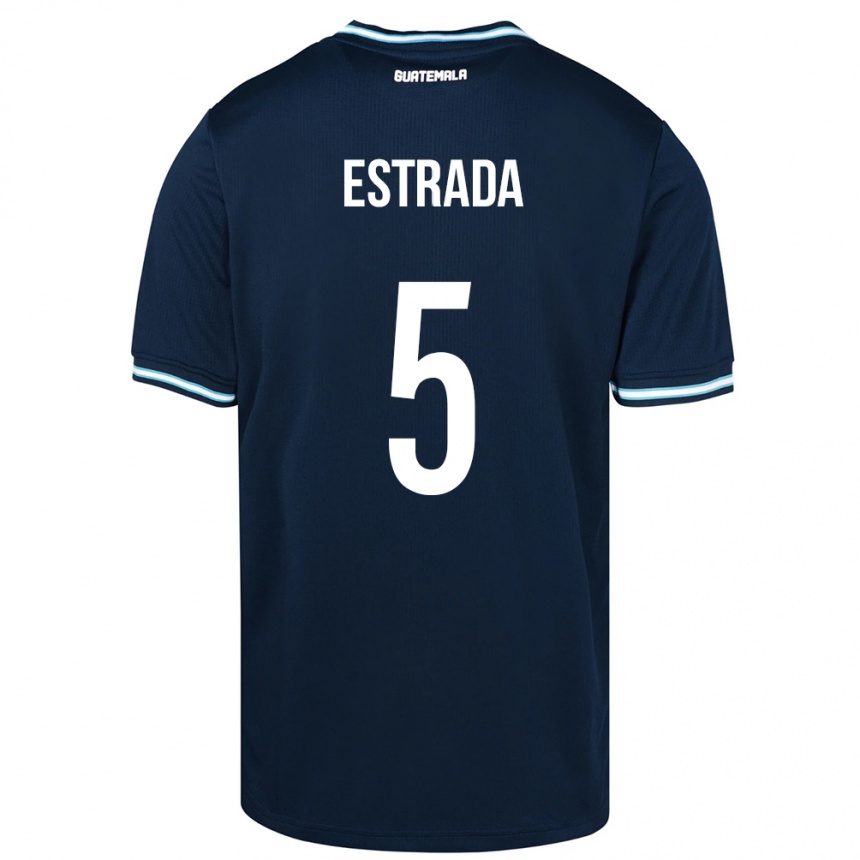 Kids Football Guatemala Elizabeth Estrada #5 Blue Away Jersey 24-26 T-Shirt Nz