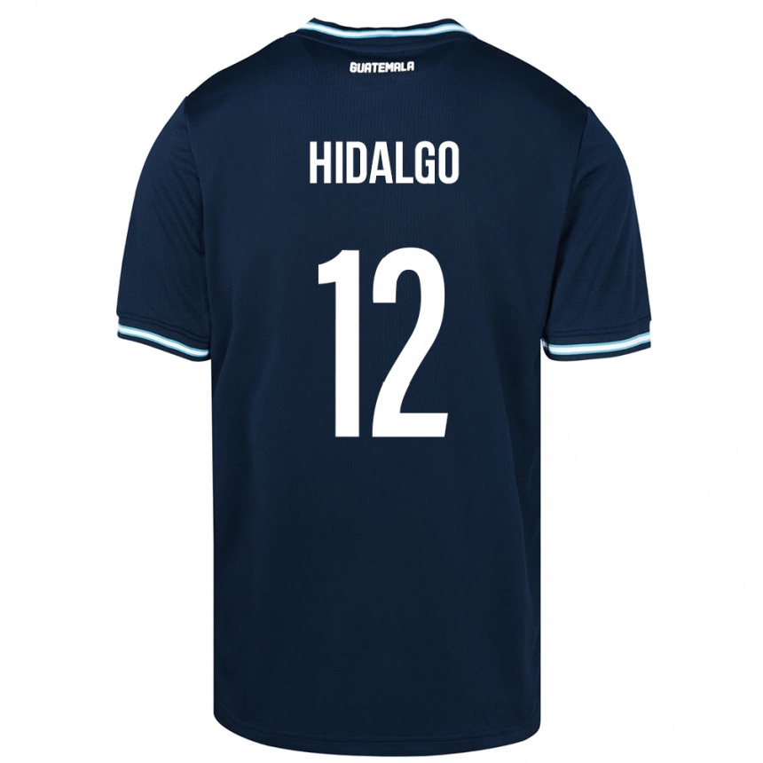 Kids Football Guatemala Angie Hidalgo #12 Blue Away Jersey 24-26 T-Shirt Nz