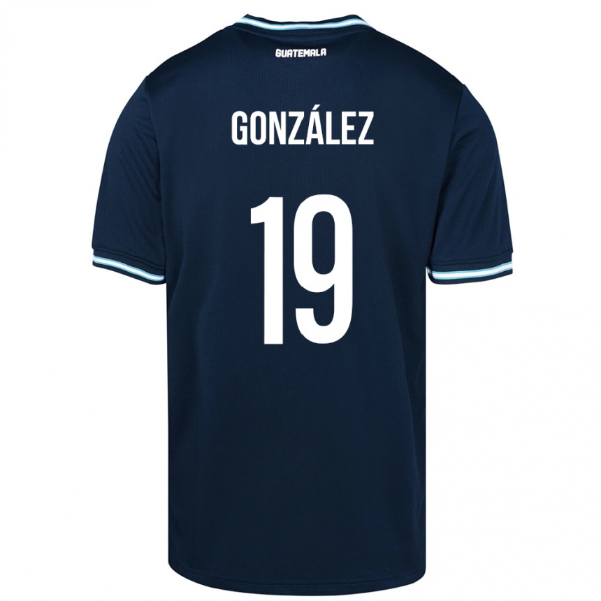 Kids Football Guatemala Karen González #19 Blue Away Jersey 24-26 T-Shirt Nz