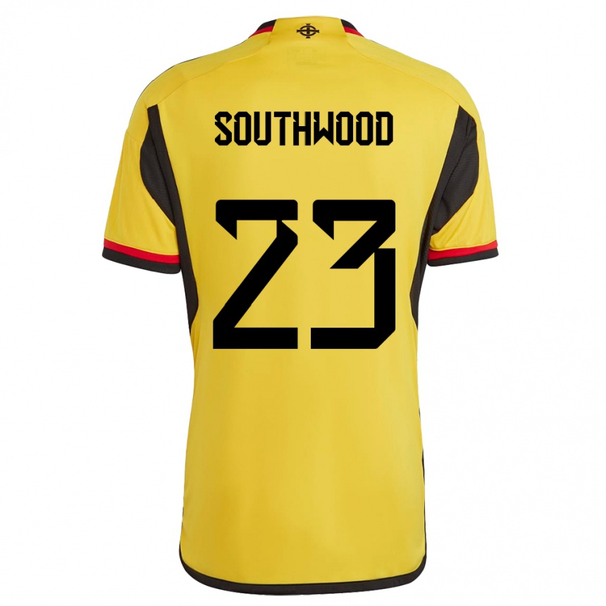 Kids Football Northern Ireland Luke Southwood #23 White Away Jersey 24-26 T-Shirt Nz