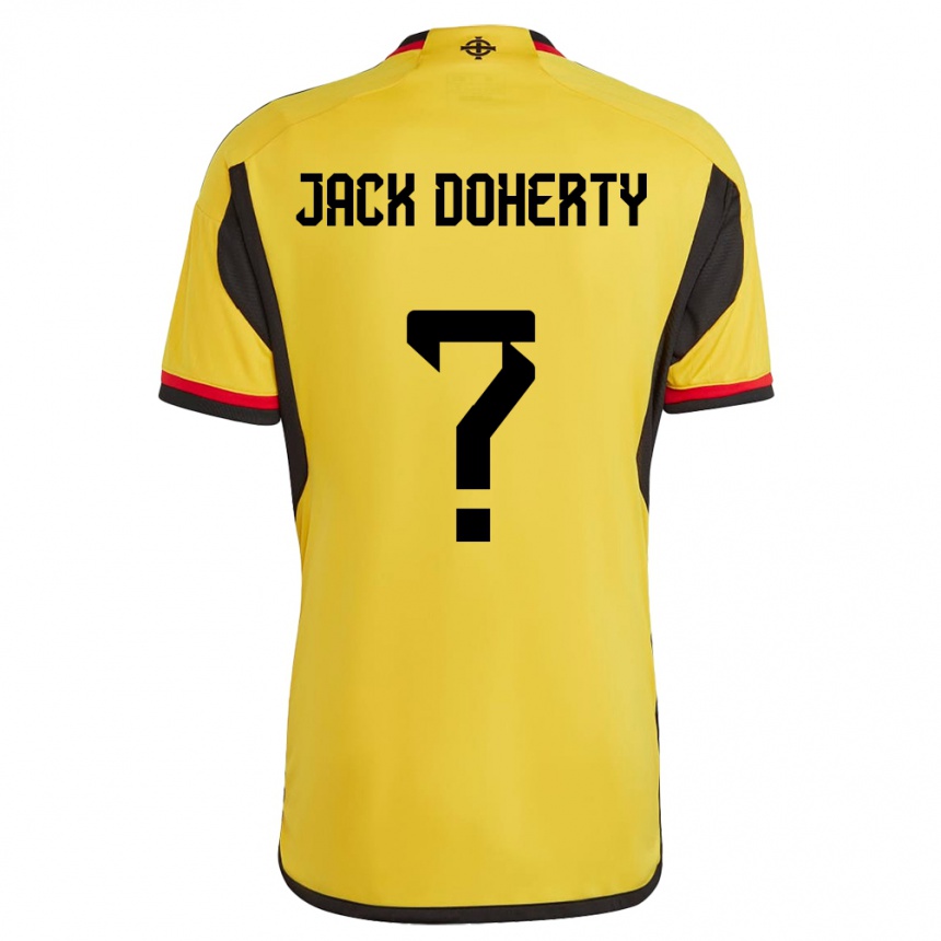 Kids Football Northern Ireland Jack Doherty #0 White Away Jersey 24-26 T-Shirt Nz