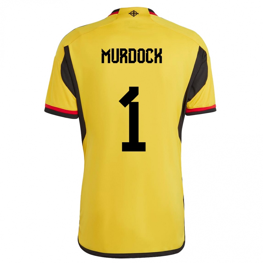 Kids Football Northern Ireland Will Murdock #1 White Away Jersey 24-26 T-Shirt Nz