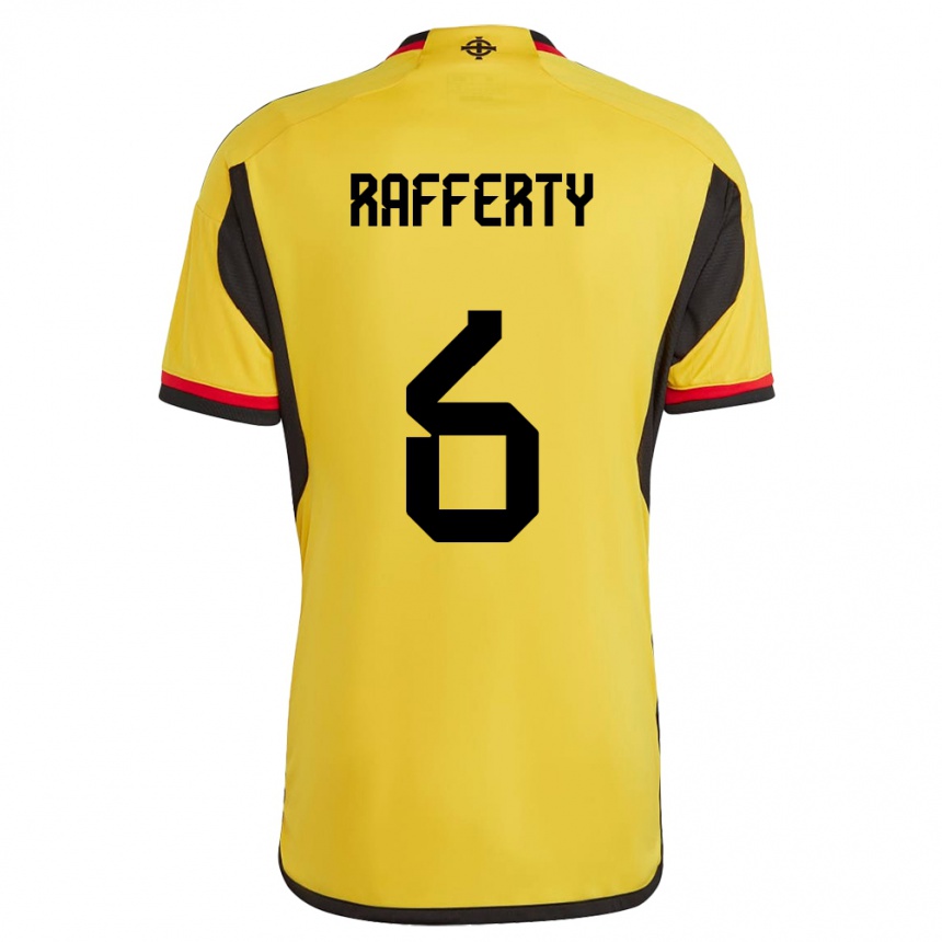 Kids Football Northern Ireland Laura Rafferty #6 White Away Jersey 24-26 T-Shirt Nz