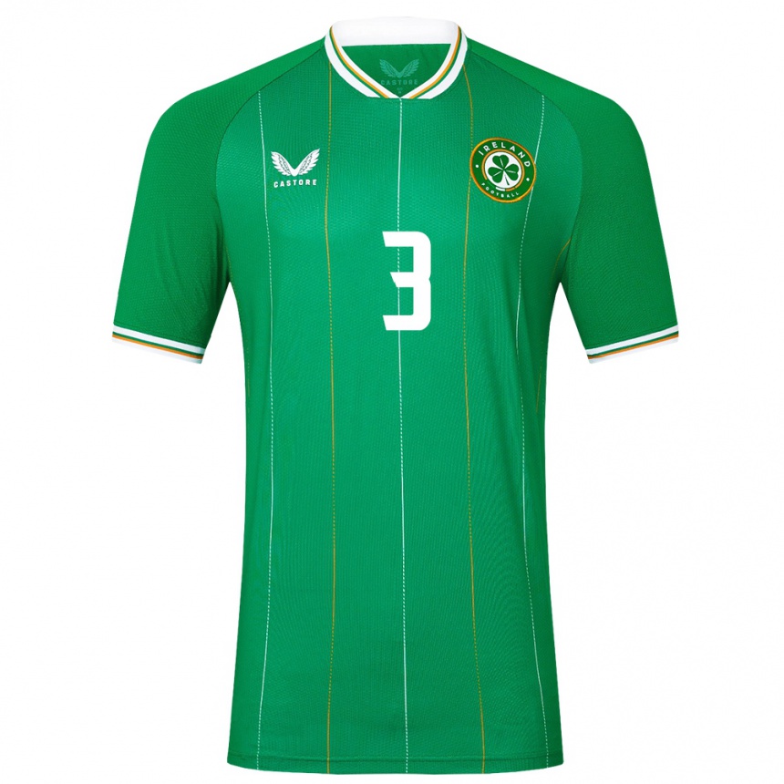 Men Football Ireland Ryan Manning #3 Green Home Jersey 24-26 T-Shirt Nz