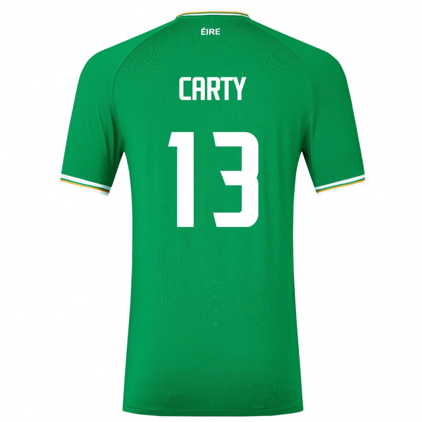 Men Football Ireland Conor Carty #13 Green Home Jersey 24-26 T-Shirt Nz