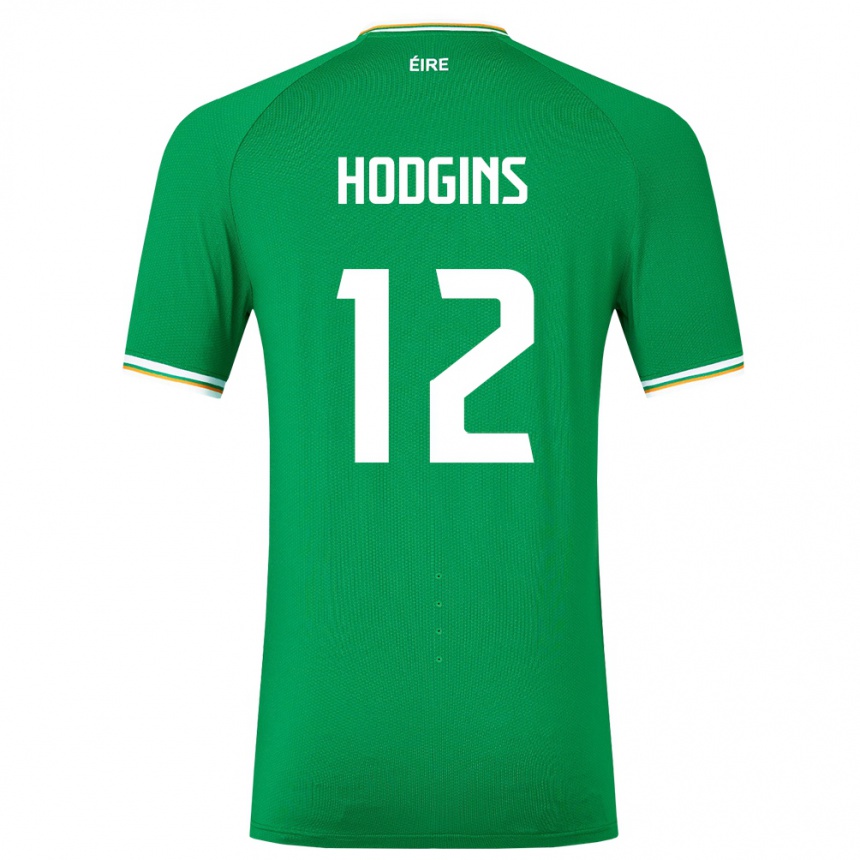 Men Football Ireland Gavin Hodgins #12 Green Home Jersey 24-26 T-Shirt Nz