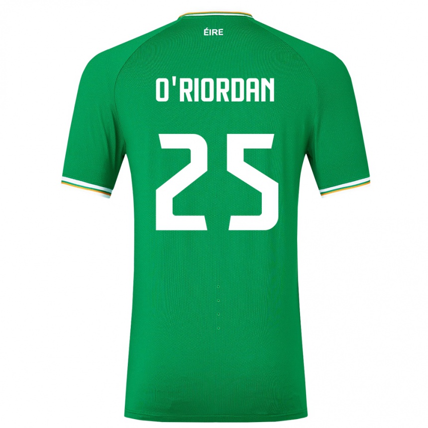 Men Football Ireland Claire O'riordan #25 Green Home Jersey 24-26 T-Shirt Nz