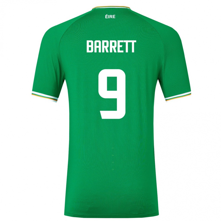 Men Football Ireland Amber Barrett #9 Green Home Jersey 24-26 T-Shirt Nz