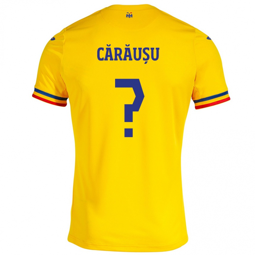 Men Football Romania Codrin Cărăușu #0 Yellow Home Jersey 24-26 T-Shirt Nz