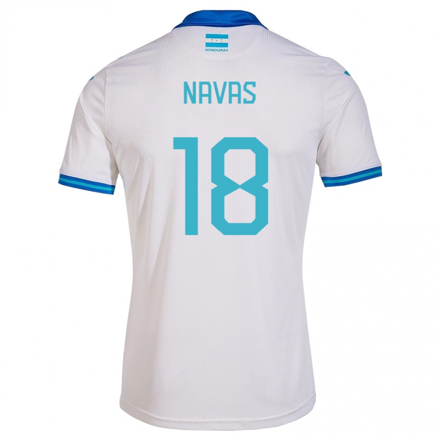 Men Football Honduras Johan Navas #18 White Home Jersey 24-26 T-Shirt Nz