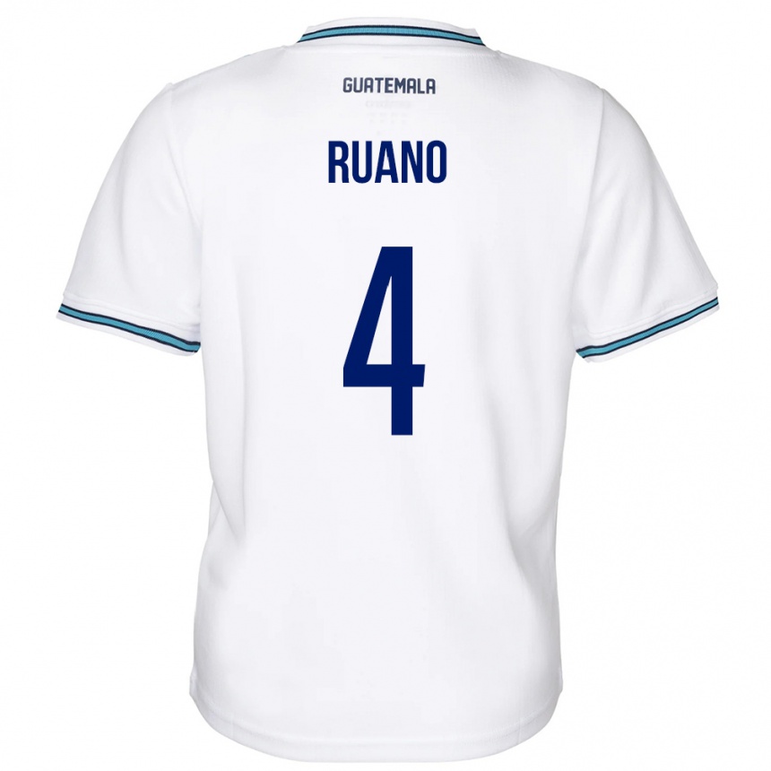 Men Football Guatemala Michelle Ruano #4 White Home Jersey 24-26 T-Shirt Nz