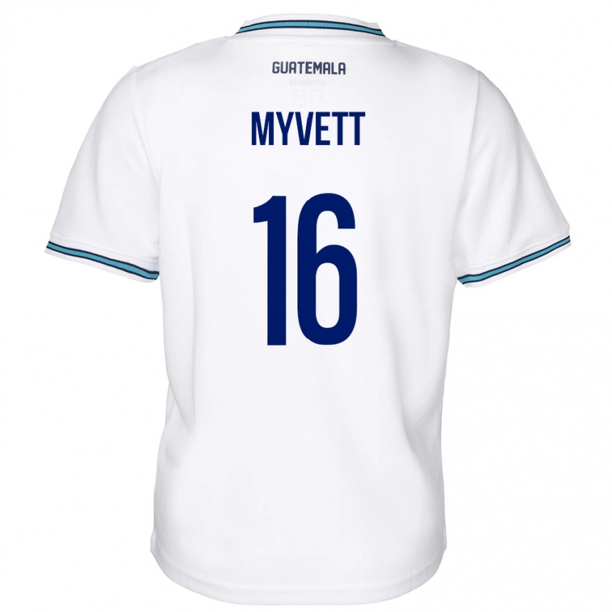 Men Football Guatemala Jemery Myvett #16 White Home Jersey 24-26 T-Shirt Nz