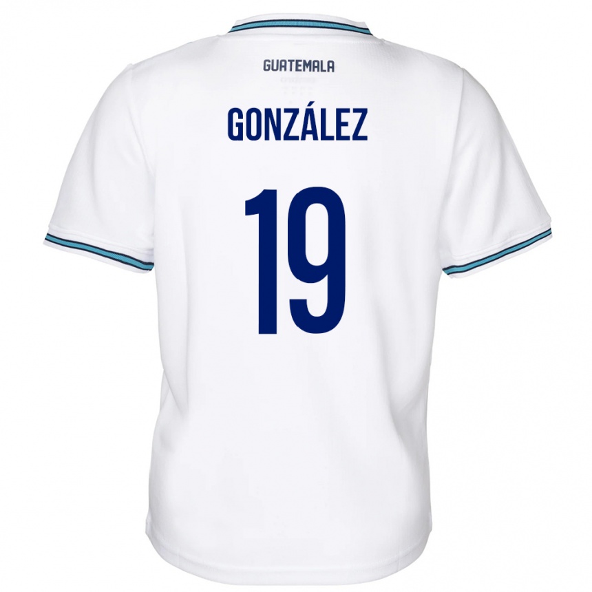 Men Football Guatemala Karen González #19 White Home Jersey 24-26 T-Shirt Nz