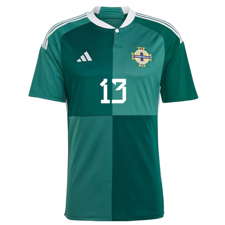 Men Football Northern Ireland Rachel Mclaren #13 Green Home Jersey 24-26 T-Shirt Nz