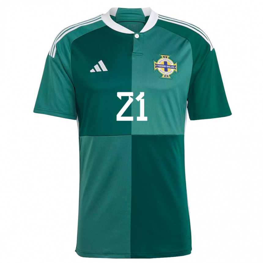 Men Football Northern Ireland Josh Magennis #21 Green Home Jersey 24-26 T-Shirt Nz