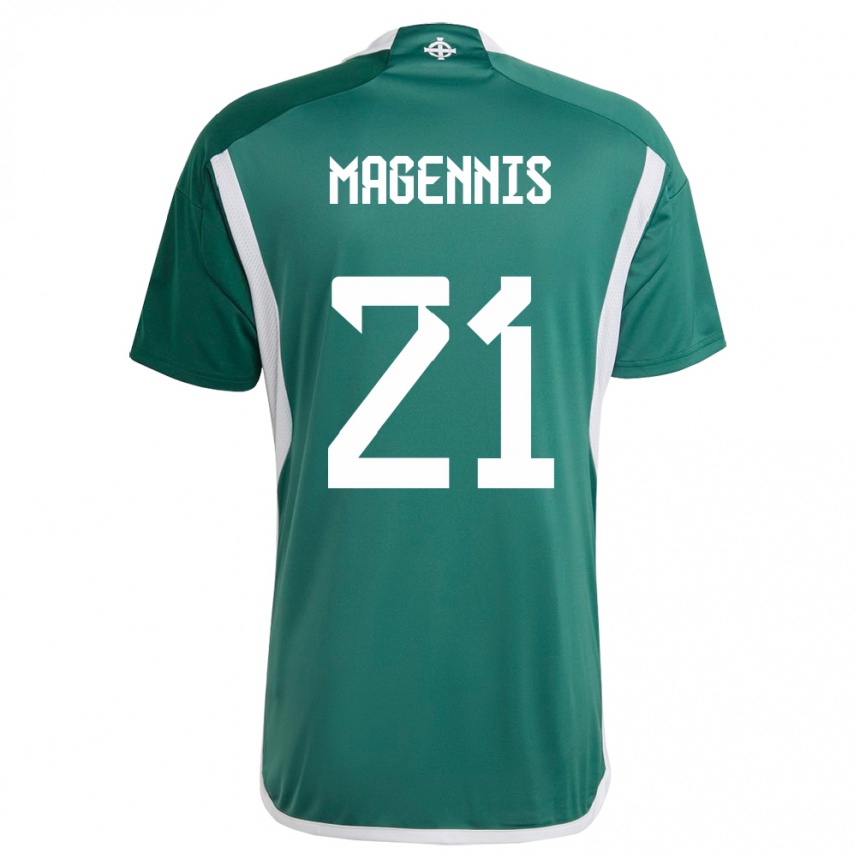 Men Football Northern Ireland Josh Magennis #21 Green Home Jersey 24-26 T-Shirt Nz