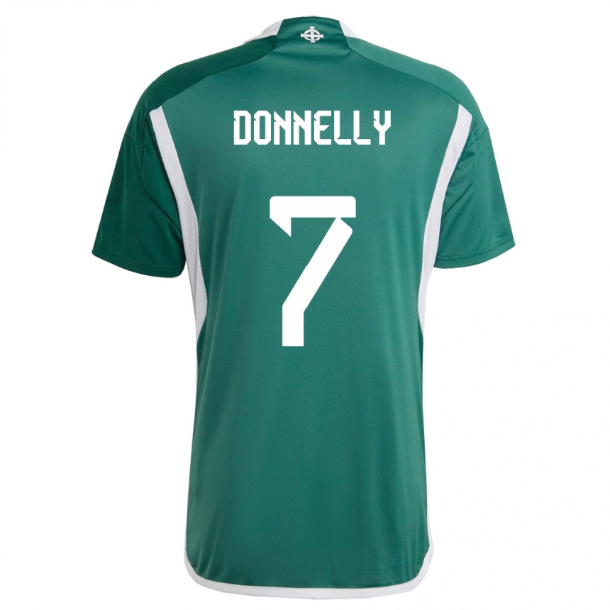 Men Football Northern Ireland Caolan Donnelly #7 Green Home Jersey 24-26 T-Shirt Nz