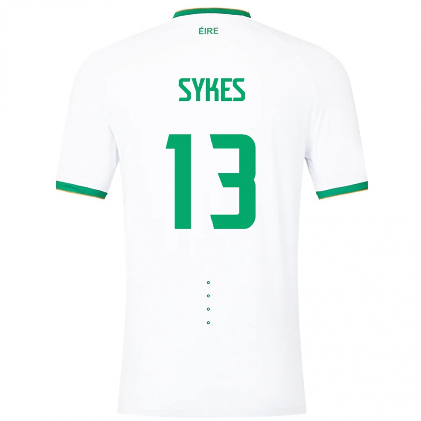 Men Football Ireland Mark Sykes #13 White Away Jersey 24-26 T-Shirt Nz