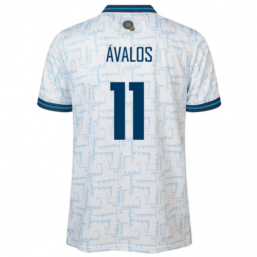 Men Football El Salvador Raúl Ávalos #11 White Away Jersey 24-26 T-Shirt Nz