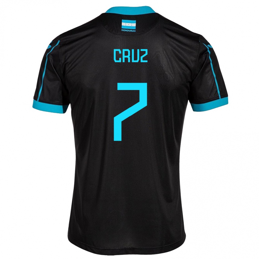 Men Football Honduras Nixon Cruz #7 Black Away Jersey 24-26 T-Shirt Nz