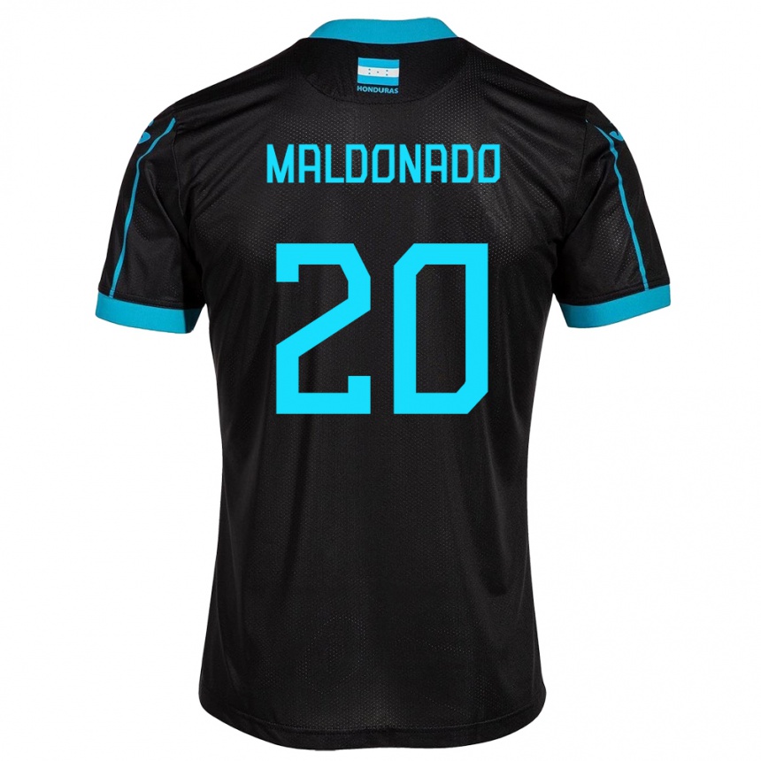 Men Football Honduras Alessandro Maldonado #20 Black Away Jersey 24-26 T-Shirt Nz