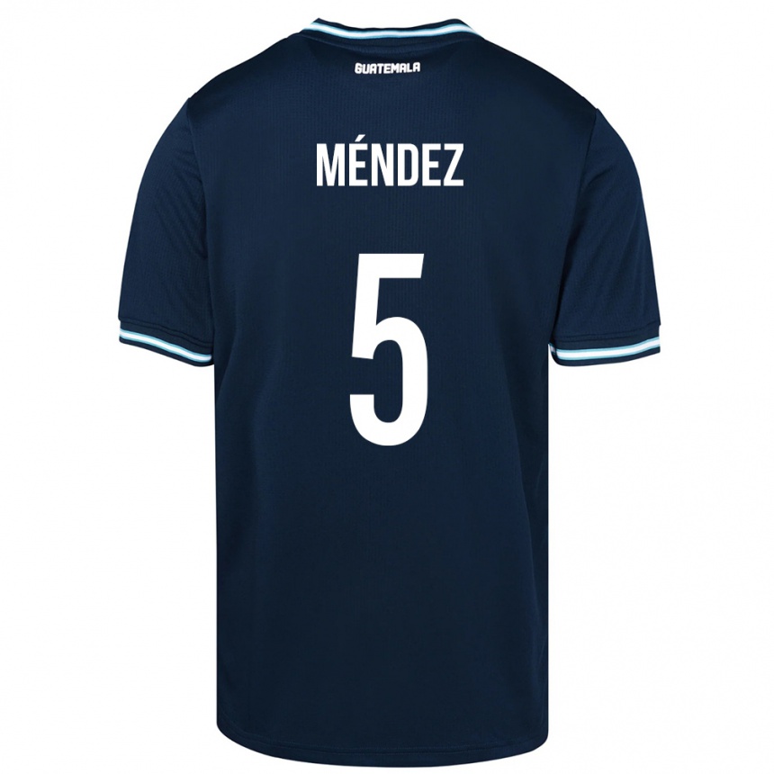 Men Football Guatemala Diego Méndez #5 Blue Away Jersey 24-26 T-Shirt Nz