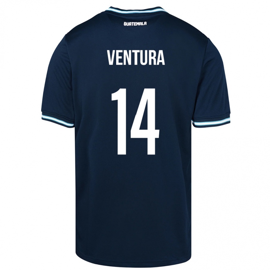 Men Football Guatemala Madelyn Ventura #14 Blue Away Jersey 24-26 T-Shirt Nz