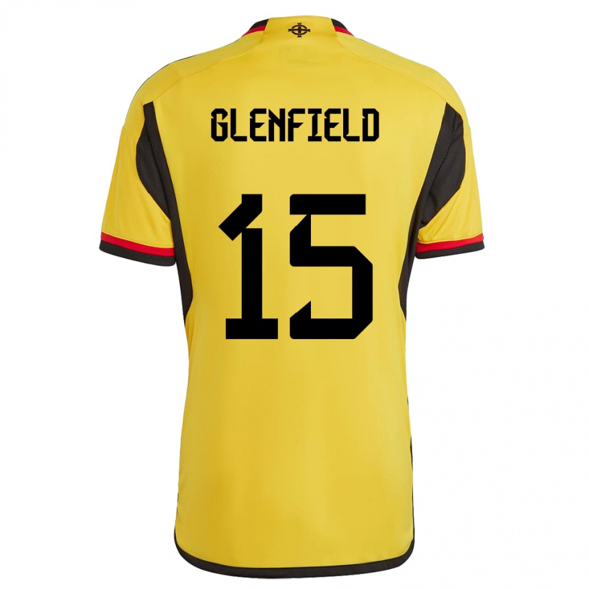 Men Football Northern Ireland Sam Glenfield #15 White Away Jersey 24-26 T-Shirt Nz