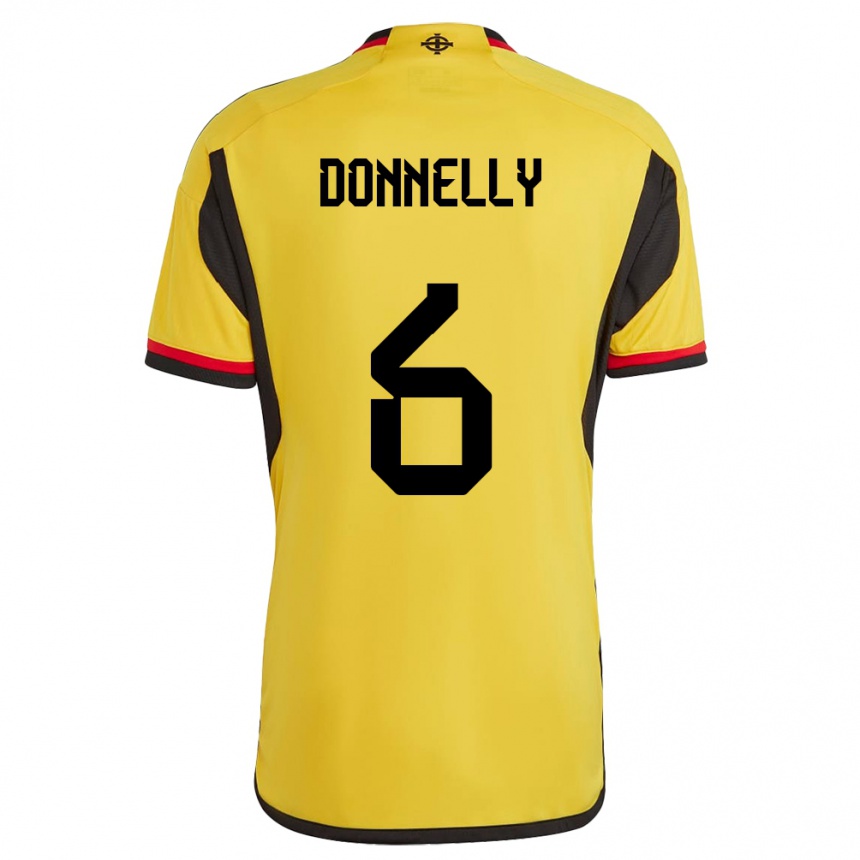 Men Football Northern Ireland Ryan Donnelly #6 White Away Jersey 24-26 T-Shirt Nz