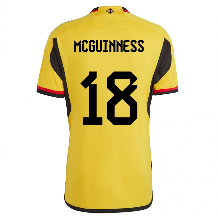 Men Football Northern Ireland Caitlin Mcguinness #18 White Away Jersey 24-26 T-Shirt Nz