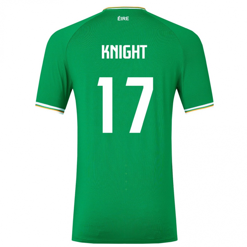 Women Football Ireland Jason Knight #17 Green Home Jersey 24-26 T-Shirt Nz