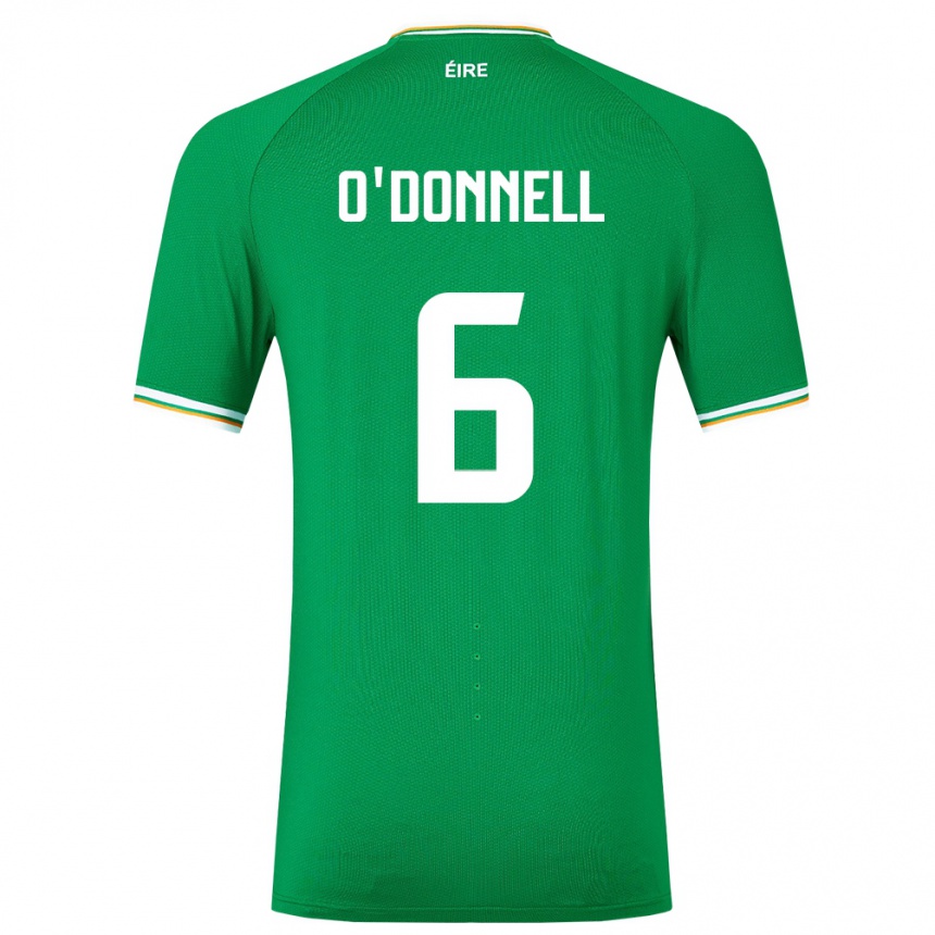 Women Football Ireland Luke O'donnell #6 Green Home Jersey 24-26 T-Shirt Nz