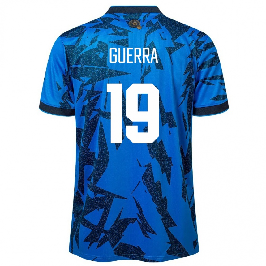 Women Football El Salvador Steven Guerra #19 Blue Home Jersey 24-26 T-Shirt Nz