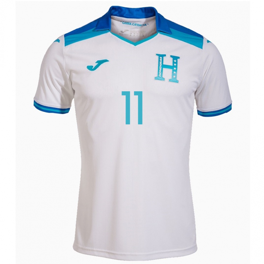 Women Football Honduras Bryan Sáenz #11 White Home Jersey 24-26 T-Shirt Nz