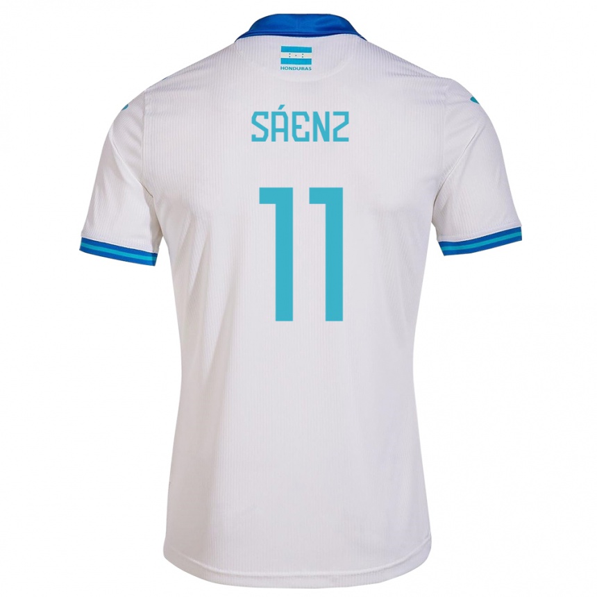 Women Football Honduras Bryan Sáenz #11 White Home Jersey 24-26 T-Shirt Nz