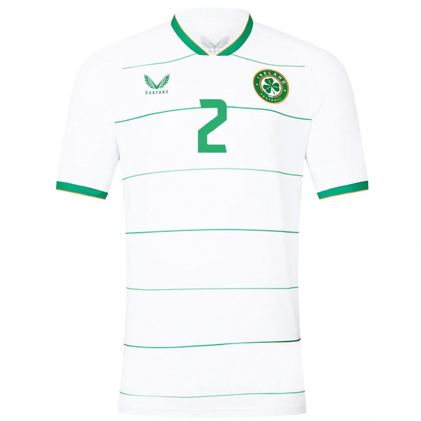 Women Football Ireland Savannah Mccarthy #2 White Away Jersey 24-26 T-Shirt Nz