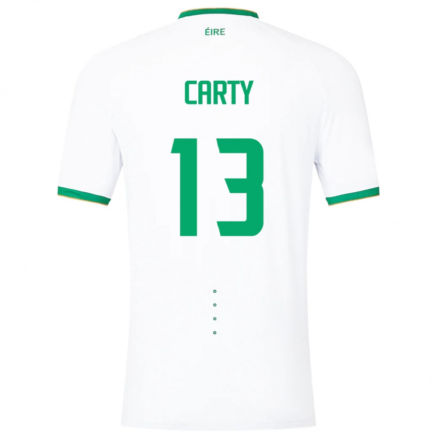 Women Football Ireland Conor Carty #13 White Away Jersey 24-26 T-Shirt Nz