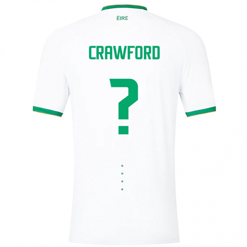 Women Football Ireland James Crawford #0 White Away Jersey 24-26 T-Shirt Nz