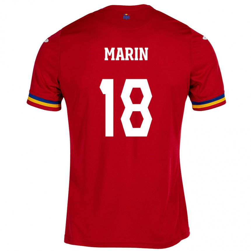 Women Football Romania Răzvan Marin #18 Red Away Jersey 24-26 T-Shirt Nz