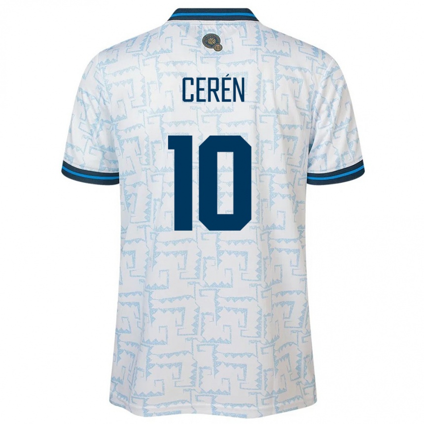 Women Football El Salvador Brenda Cerén #10 White Away Jersey 24-26 T-Shirt Nz