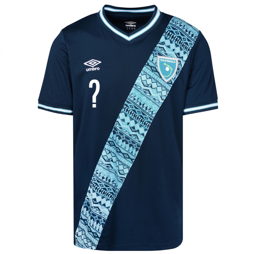 Women Football Guatemala Your Name #0 Blue Away Jersey 24-26 T-Shirt Nz