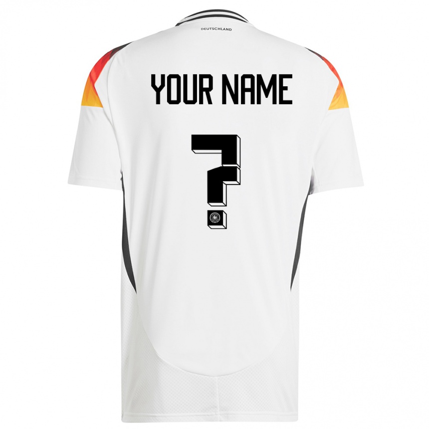 Kids Football Germany Your Name #0 White Home Jersey 24-26 T-Shirt Nz