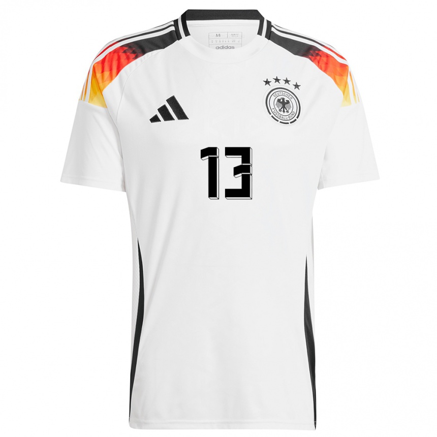 Kids Football Germany Keke Topp #13 White Home Jersey 24-26 T-Shirt Nz