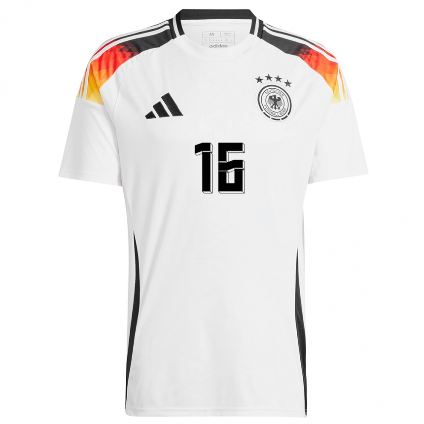 Kids Football Germany Eric Martel #16 White Home Jersey 24-26 T-Shirt Nz