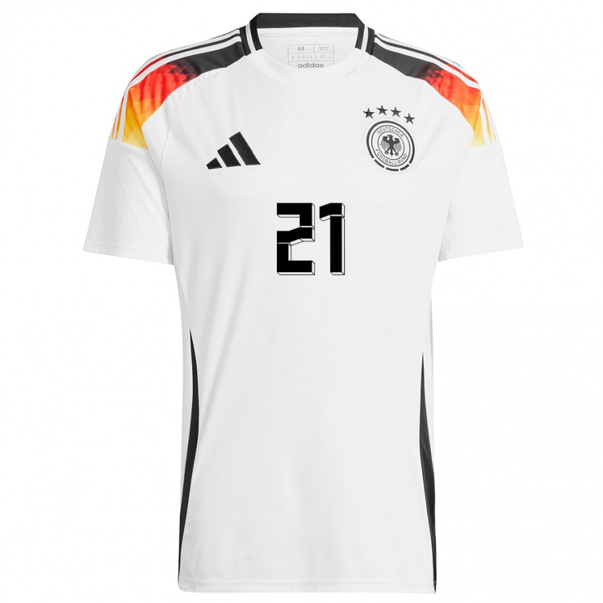 Kids Football Germany Ilkay Gundogan #21 White Home Jersey 24-26 T-Shirt Nz