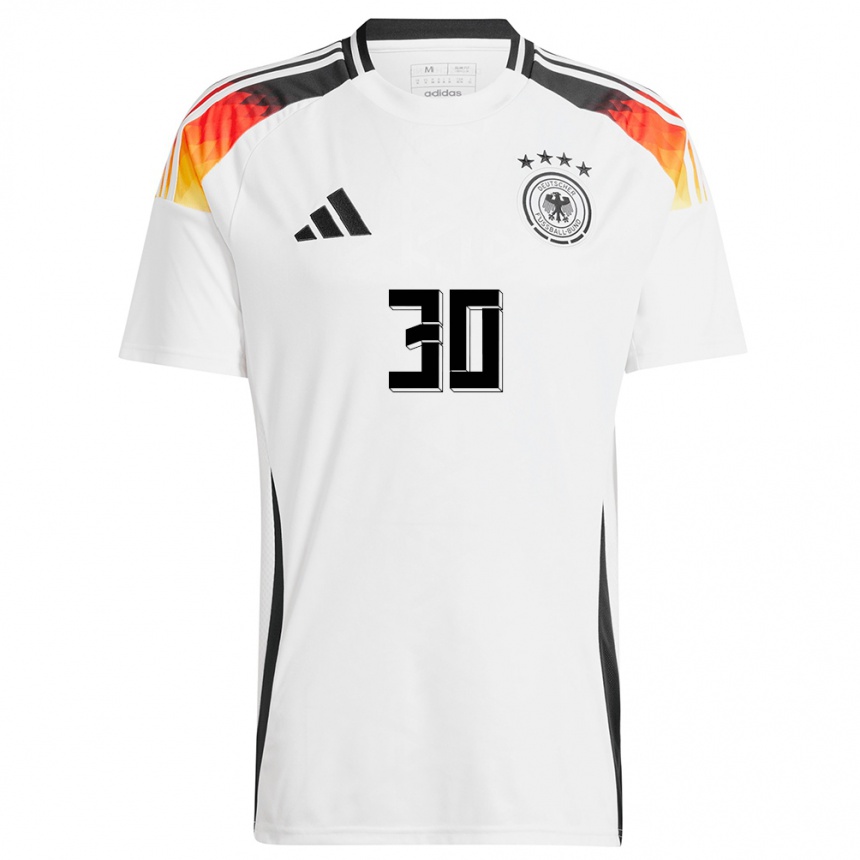 Kids Football Germany Ann Katrin Berger #30 White Home Jersey 24-26 T-Shirt Nz