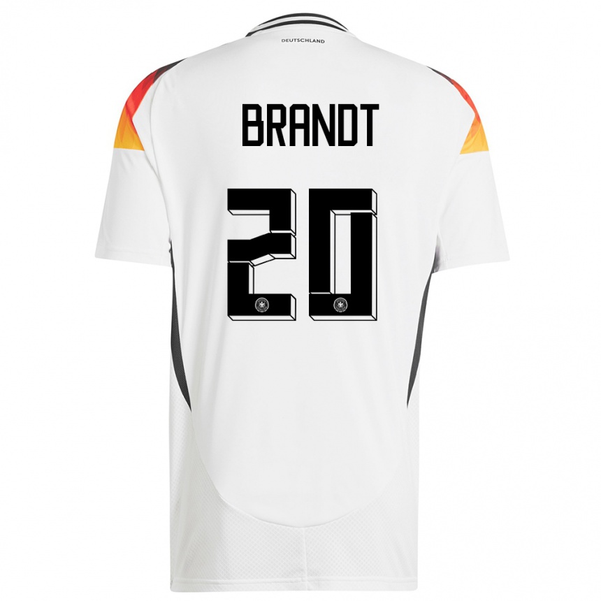 Kids Football Germany Julian Brandt #20 White Home Jersey 24-26 T-Shirt Nz