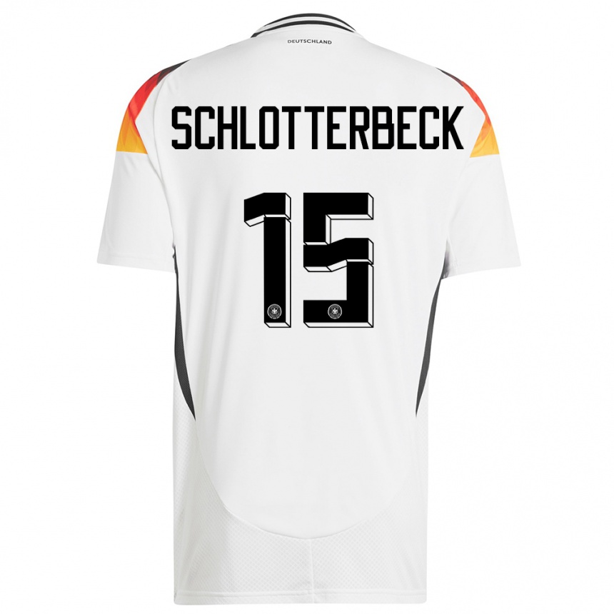 Kids Football Germany Nico Schlotterbeck #15 White Home Jersey 24-26 T-Shirt Nz