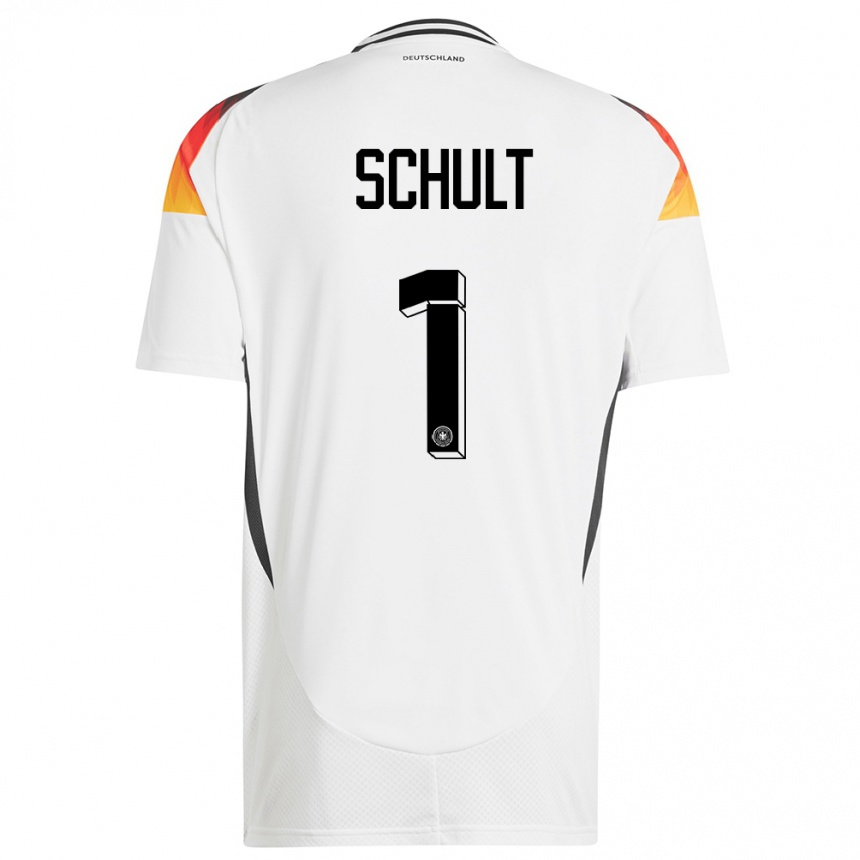 Kids Football Germany Almuth Schult #1 White Home Jersey 24-26 T-Shirt Nz